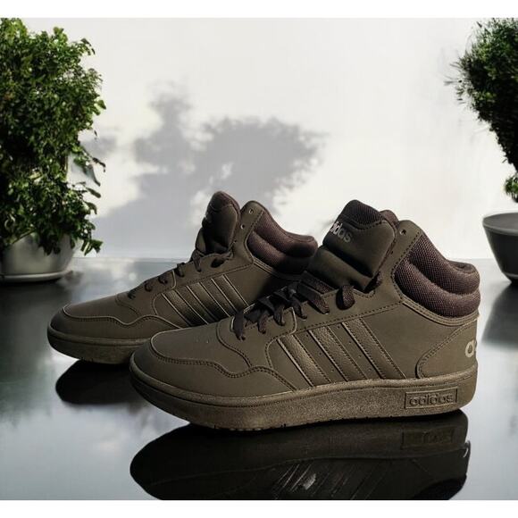 NEW Adidas Black Hoops Basketball Men\'s Tennis Shoes Sneakers Sz 9.5 main image 5